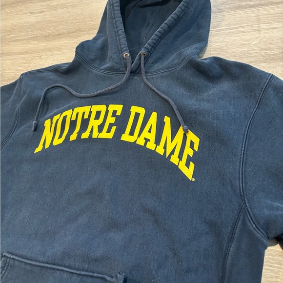 NOTRE DAME Navy Jansport Hoodie - Picture 2 of 3